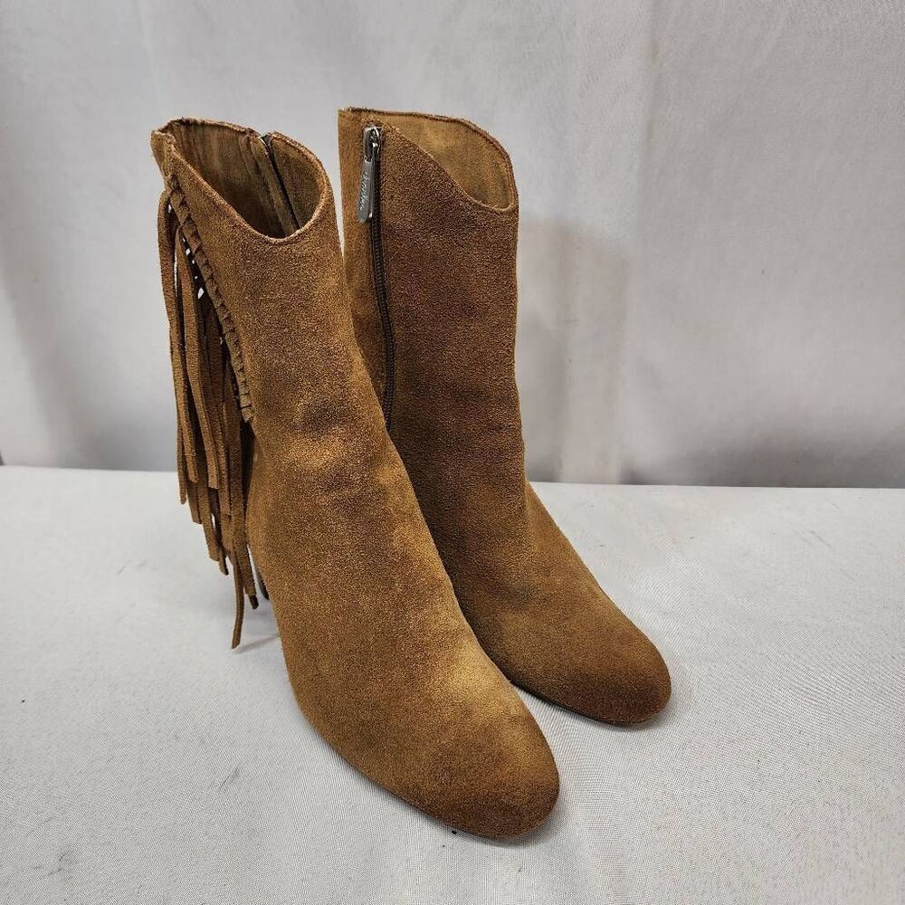 Charles David Women's Boulder Boot Size 7 M Brown Western Cowboy Leather Heeled